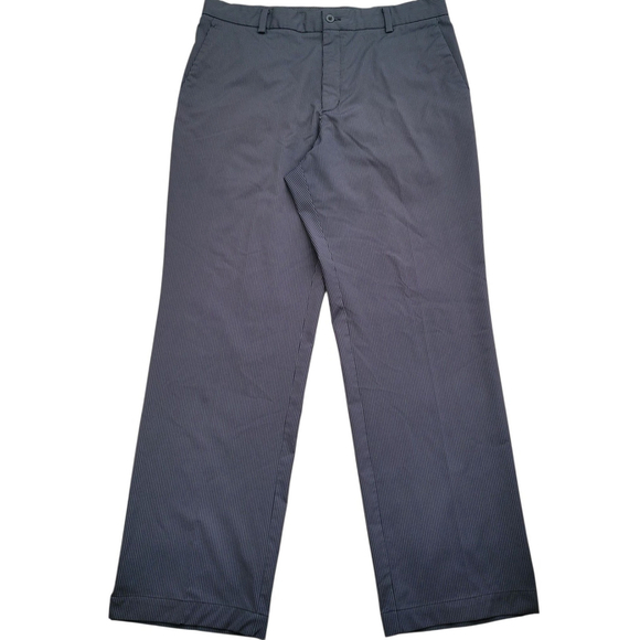 Nike Dri-FIT Men's Flat Front Polyester Blend Navy Golf Pants Size 34/30 - Picture 2 of 6